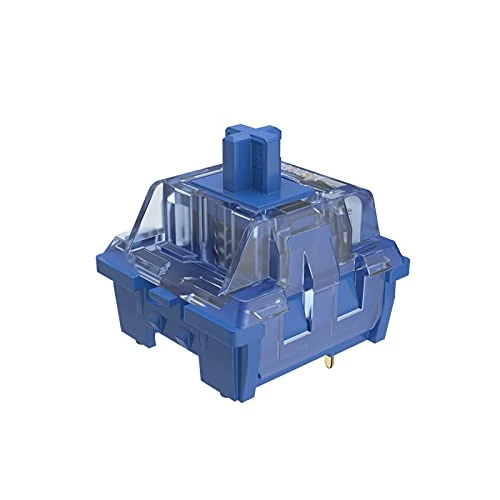 Akko CS Switch for Mechanical Keyboard, Tactile Switches, 3 Pin 36gf, South/North Facing SMD LED, Transparent Cover, MX Key Switches for DIY Kit/Gamer Barebones Keyboard (45 PCs, Blue)