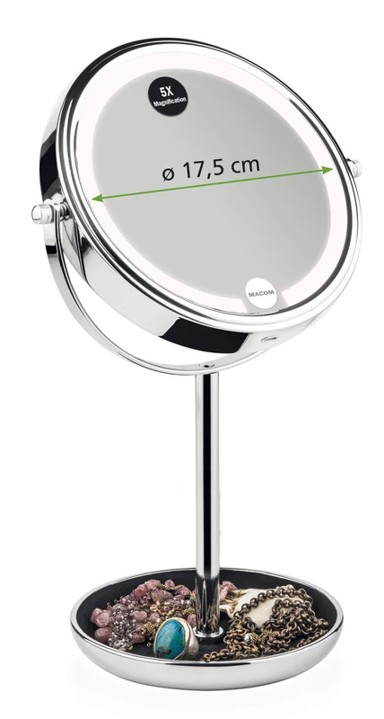 Macom Sensation 233 Sirio USB Star - Double Side Stand Mirror USB Rechargeable