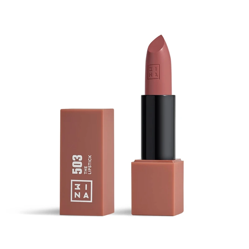 3INA MAKEUP - The Lipstick 503- Nude Lipstick with Vitamin E & Shea Butter - Long Lasting Matte Creamy Lip Colour