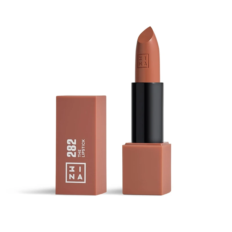3INA MAKEUP - The Lipstick 282- Light Brown Lipstick with Vitamin E & Shea Butter - Long Lasting Matte Creamy Lip Colour
