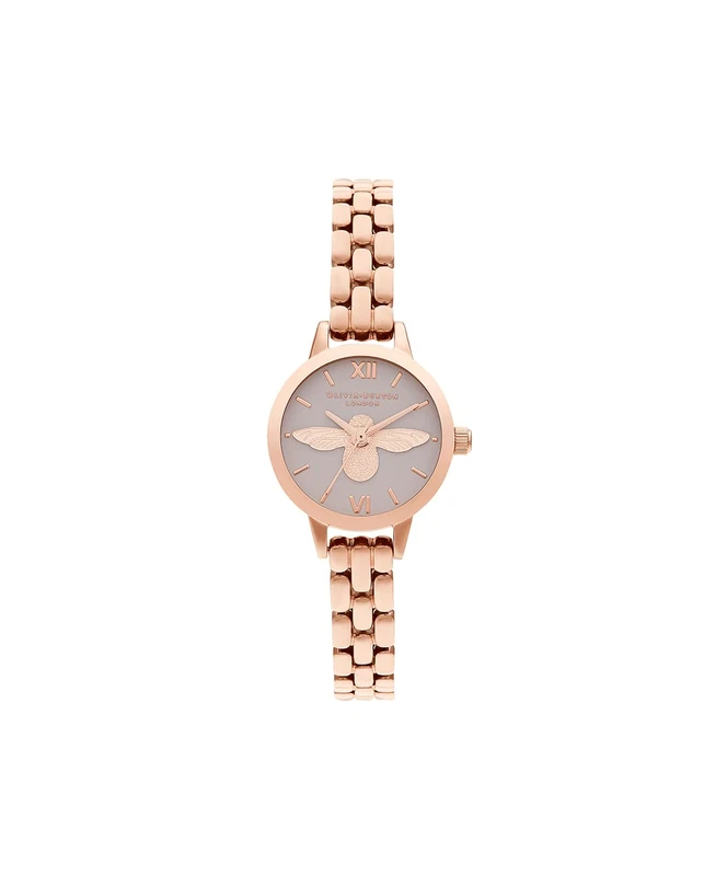 Olivia Burton Analogue Quartz Watch for Women MINI DIAL Collection with Rose Gold Colored Stainless Steel Bracelet - OB16MC53