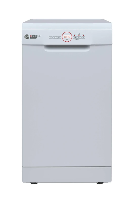 Hoover H-DISH 500 Freestanding Slimline Dishwasher, 10 Place Settings, Class E, Total Care Programme & Quick Wash, Eco Mode, White, 45x61x85 cm - HDPH 2D1049W-80