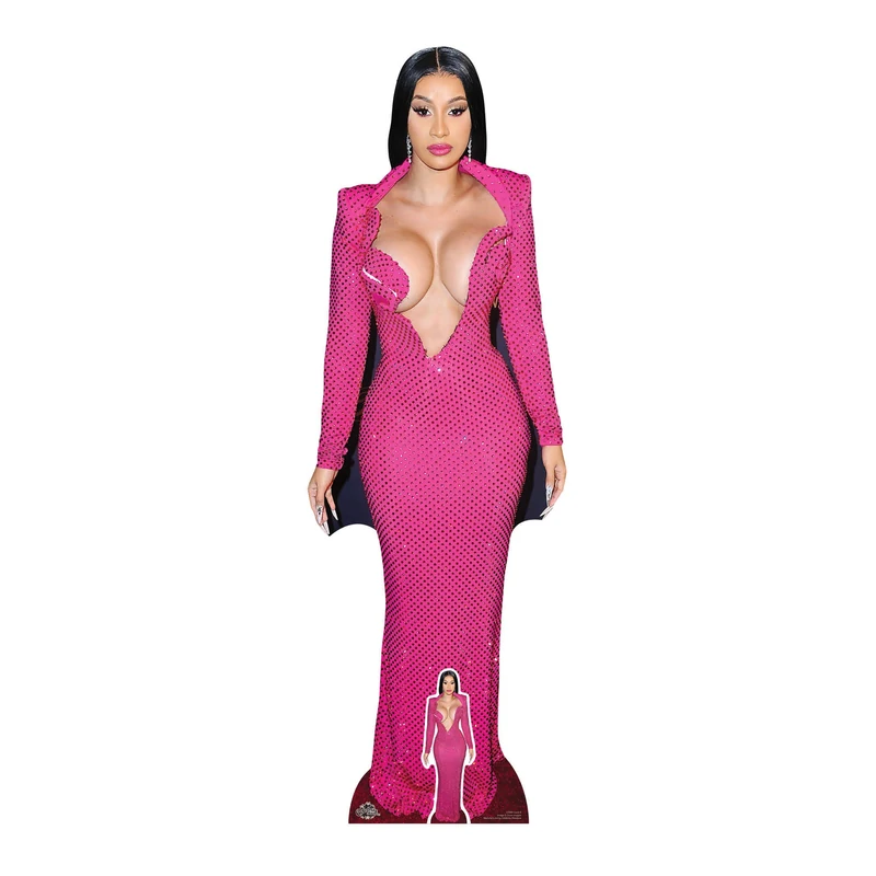 CS885 Cardi B Lifesize Cardboard Cutout with Free Mini Standee Great for Fans, Gifts, Birthdays & Parties