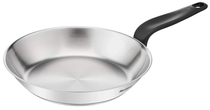 Tefal Primary E3080404 Frying Pan, Stainless Steel, 24 cm, Premium Quality, Induction, for Cooking Delicious Recipes and Defrosting