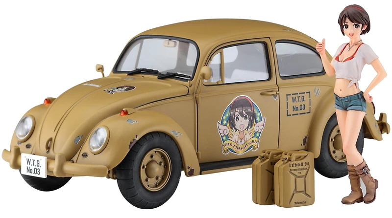 Hasegawa - 1:24 Wild Egg Girls Volkswagen Beetle Type 1 'Rei Hazumi' with Figure