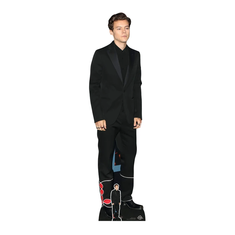 STAR CUTOUTS CS886 Harry (Black Suit) Lifesize Cardboard Cutout with Free Mini Standee for Fans, Gifts, Birthdays & Parties, Multicolour