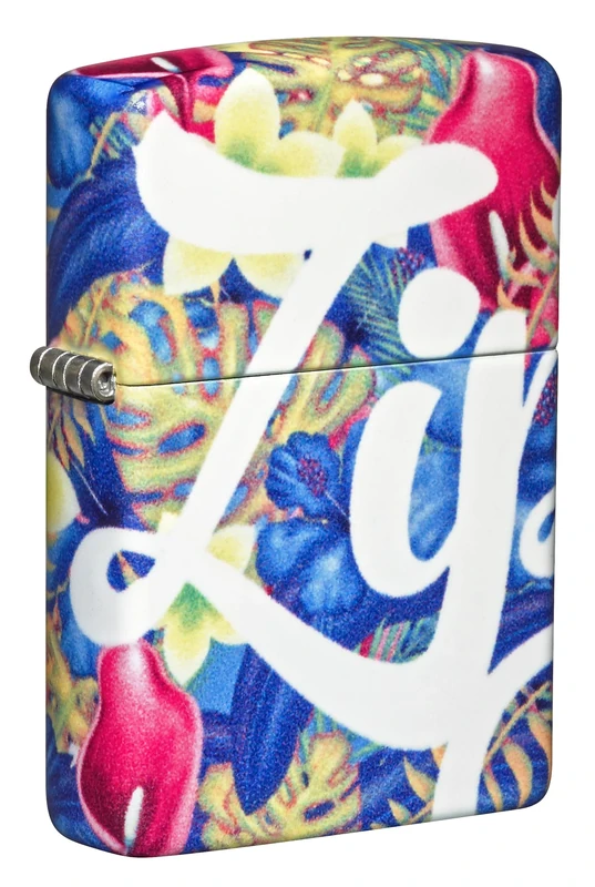 Zippo Windproof Lighter, Flower Logo Design – 540°, Colour Image – Refillable, Reusable, Windproof Design – Comes in Gift Box – Made in USA