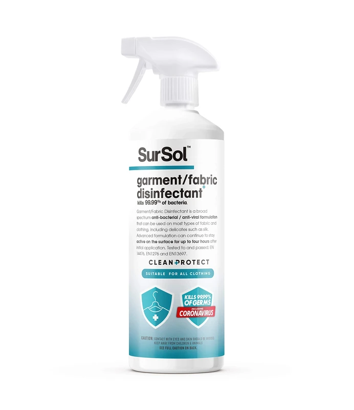 SurSol Garment & Fabric Disinfectant Spray - Keeps Clothing Bacteria-Free & Fresh, No Harsh Chemicals - 1 Litre - Image 1