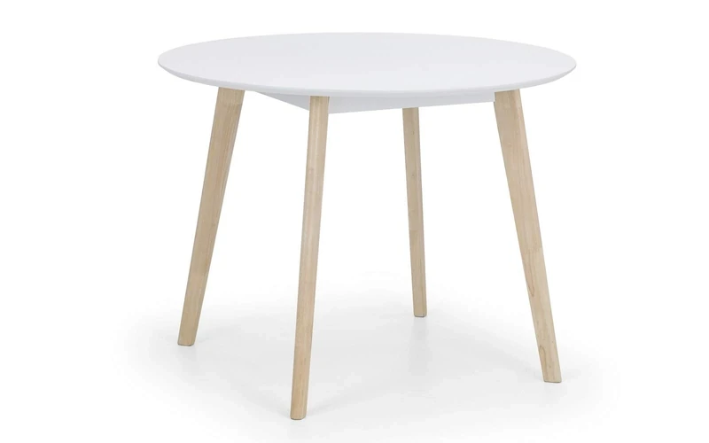 Julian Bowen Casa Round Dining Table - White/Limed Oak Tables