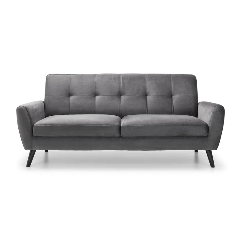 Julian Bowen Monza 3 Seater Sofa - Dark Grey Sofas