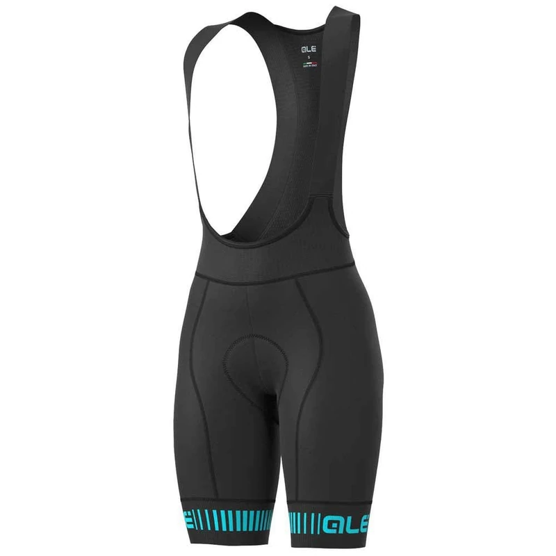 ALE' Strada Bib Shorts S Black/Turquoise