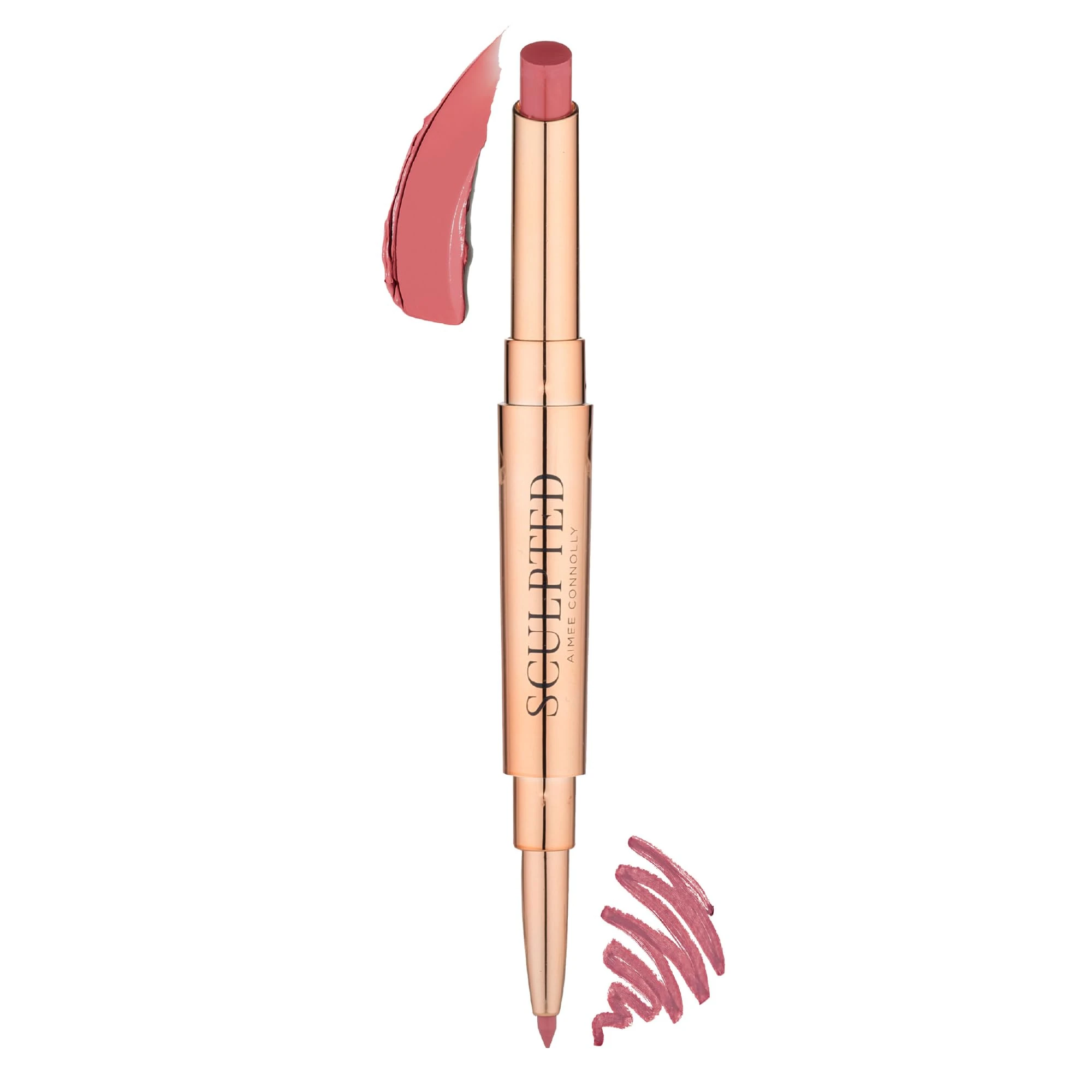 Lip Duo 2-in-1 Lipstick & Liner from Sculpted by Aimee (Pink Pair) - Travel-Friendly, Double-Ended Lip Duo to Sculpt, Shape & Colour Lips