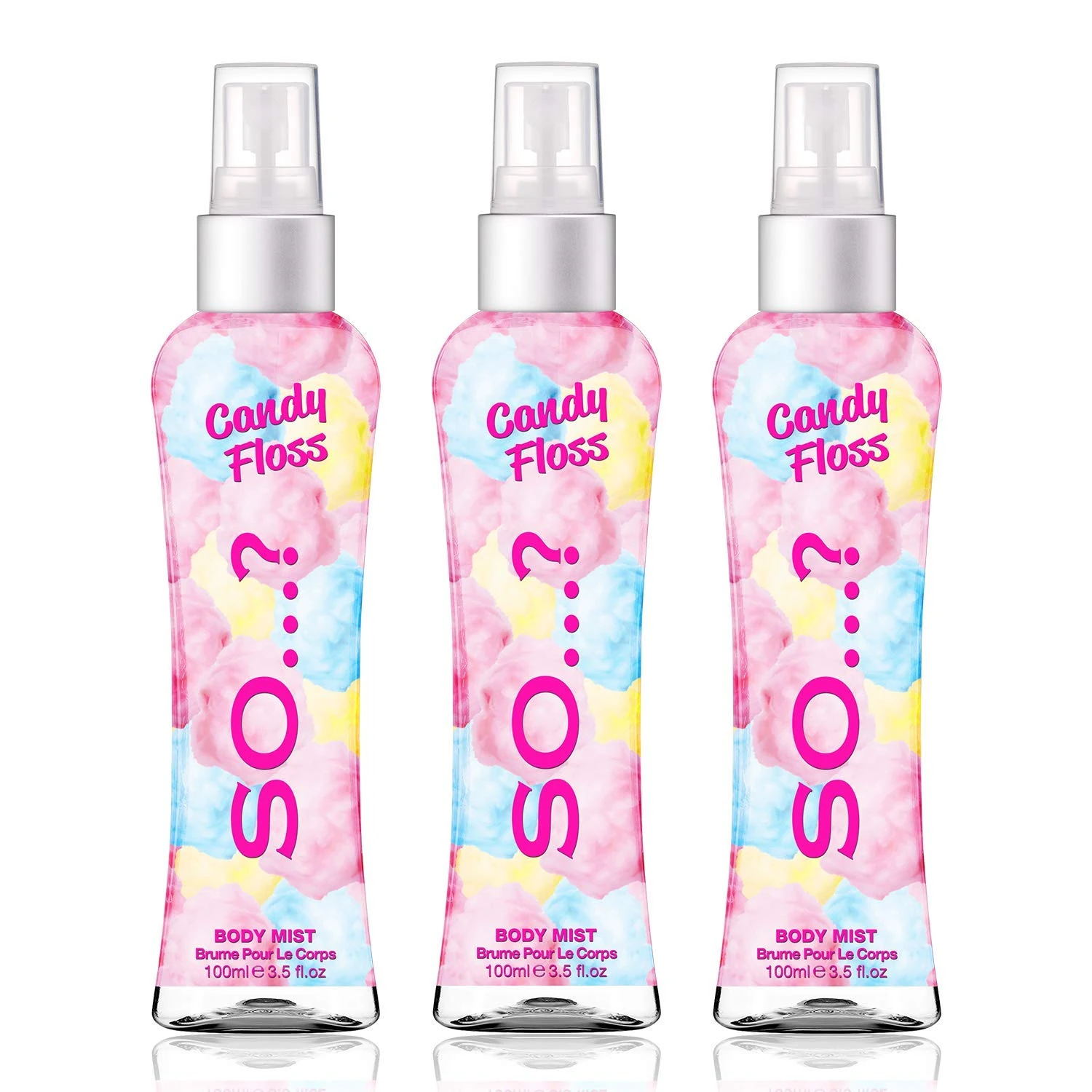 Body Mist By So…? Womens Candy Floss Body Mist Fragrance Spray 100ml Bundle (3 Pack)