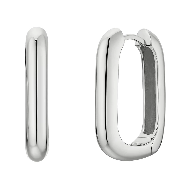 NOELANI hoop earrings 925 sterling silver woman earrings, 2.1 cm, gold, comes in jewelry gift box 2031600 - Image 1