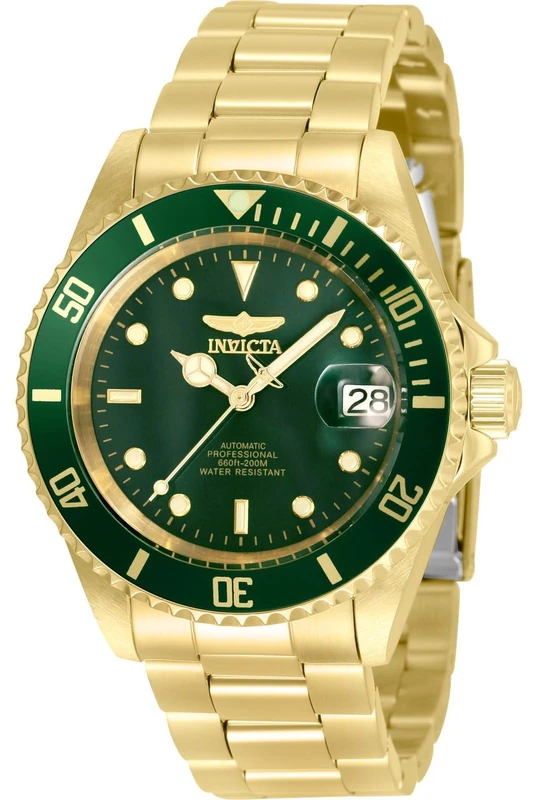 Invicta Pro Diver 35696 Men's Watch - Waterproof - Analogue - Automatic Movement - Stainless Steel with Green dial - 40mm