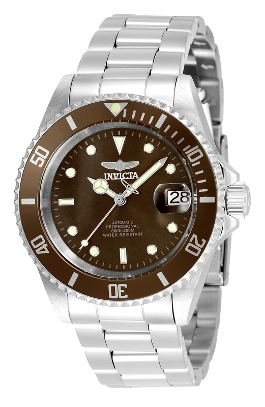 Invicta Pro Diver 35689 Men's Watch - Waterproof - Analogue - Automatic Movement - stainless steel with brown dial - 40mm