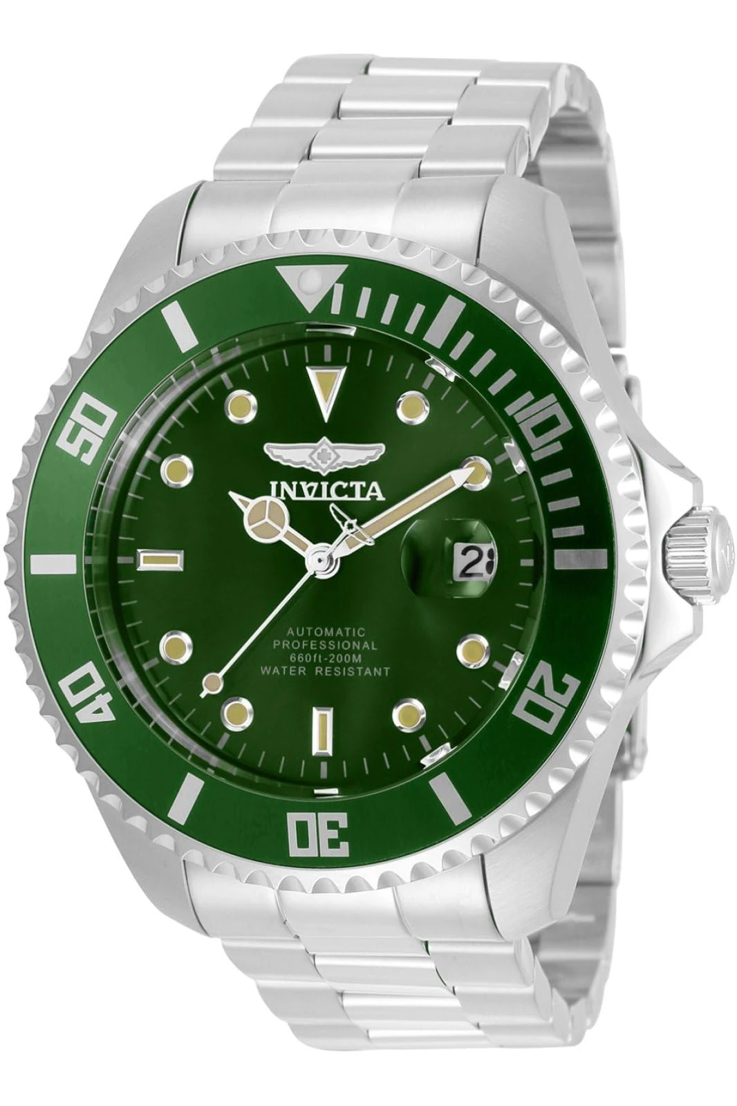 Invicta Pro Diver 35719 Men's Watch - Waterproof - Analogue - Automatic Movement - stainless steel with Green dial - 47mm