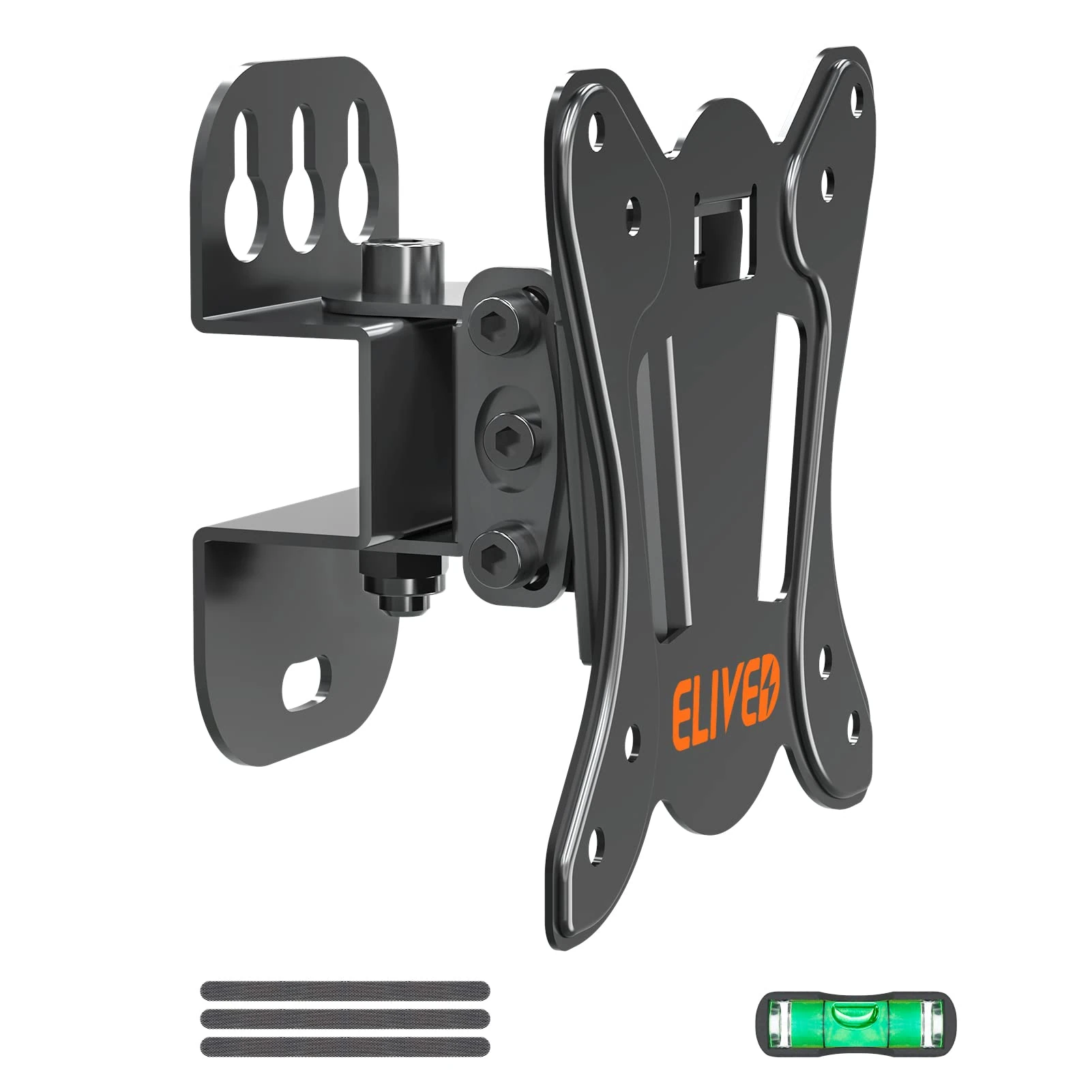 ELIVED Monitor Wall Mount Tilt and Swivel TV Wall Bracket for Most 13-30 Inch LED, LCD, OLED Flat or Curved TVs with VESA 75x75mm-100x100mm up to 15KG, Tilting TV Wall Mount EV028
