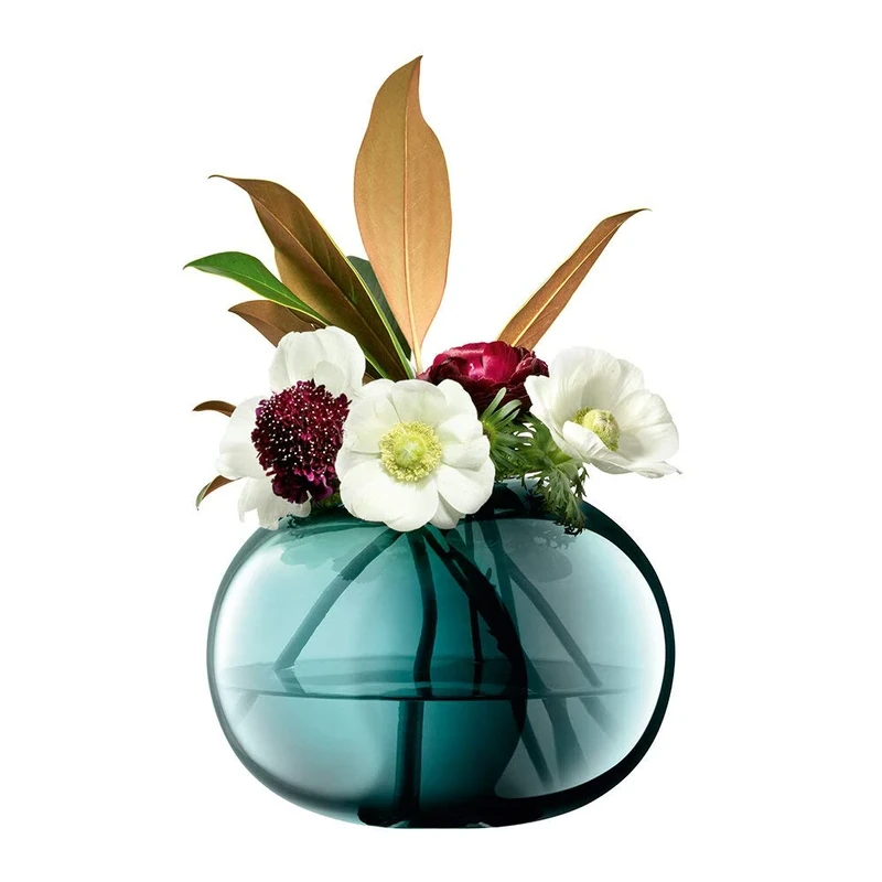 LSA International Epoque Vase H18cm Peacock/Lustre| 1 Unit | Mouthblown & Handmade Glass | EQ15, Green
