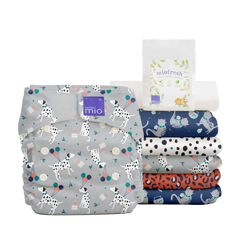 Bambino Mio, miosolo Reusable Nappy Set, pet Party