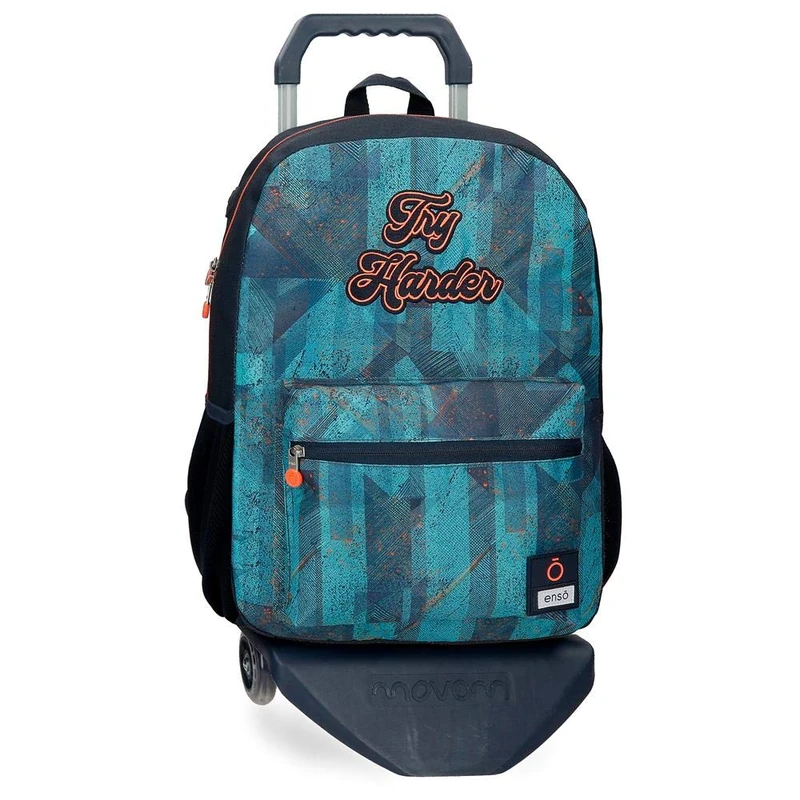 Enso Try Harder Backpack with Trolley Laptop 15.6 Inch Blue 32 x 44 x 17 cm Polyester 21.12 L