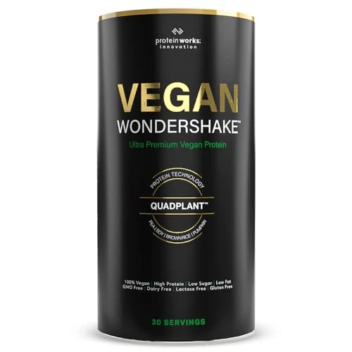 Protein Works - Vegan Wondershake, Vegan Protein Shake, High-Protein Plant-Based Nutrition, 30 Servings, Apple & Cinnamon, 750g