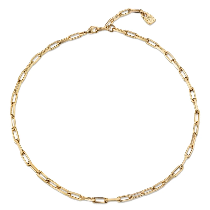 Chain Corta of Alloy of Metal Plated in Gold 18k- Mín Longitud: 41