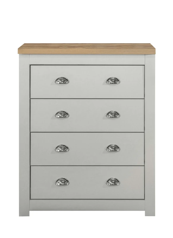 Birlea Highgate 4 Drawer Chest Grey & Oak Effect