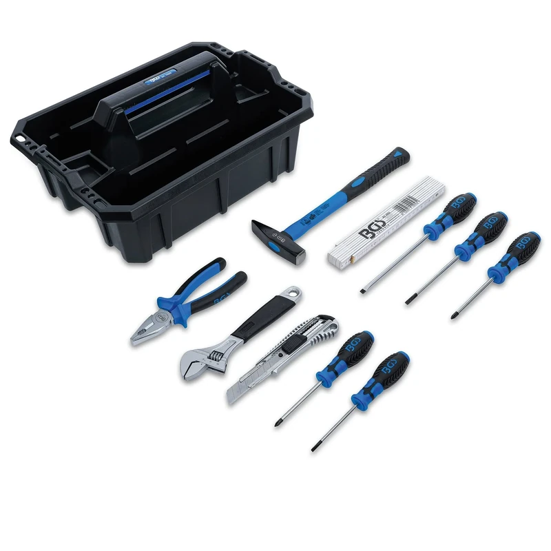 BGS 70225 | Tool Carrying Case | Reinforced Plastic | incl. Tool Assortment | 11 pcs.