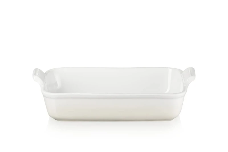 Le Creuset Heritage Rectangular Dish, Stoneware, 32 cm, 2.31 kg, Meringue, 71102327160001