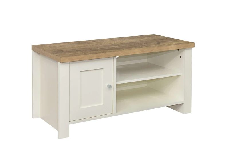Birlea Highgate Small TV Unit Cream & Oak Effect