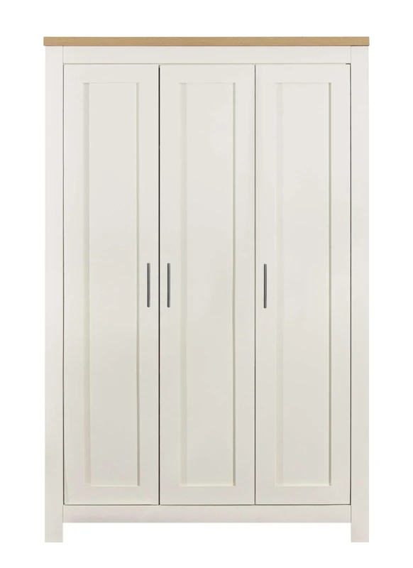 Birlea Highgate 3 Door Wardrobe Cream & Oak Effect