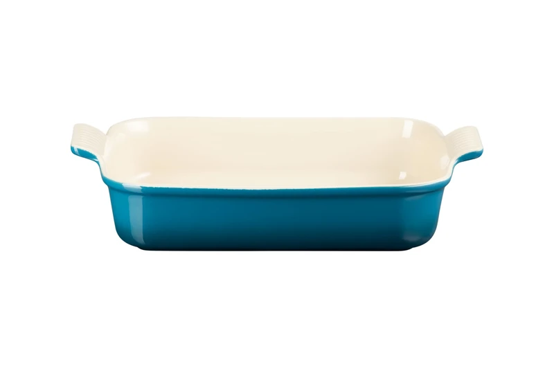 Le Creuset Heritage Rectangular Dish, Stoneware, 32 cm, 2.31 kg, Deep Teal, 71102326420001