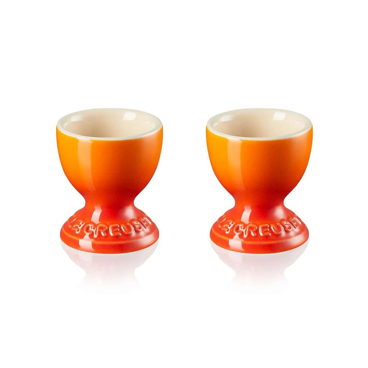 Le Creuset Stoneware Footed Egg Cups, Set of 2, 9 g, 5.3 x 5.3 x 5.9 cm, Volcanic, 79064000900000