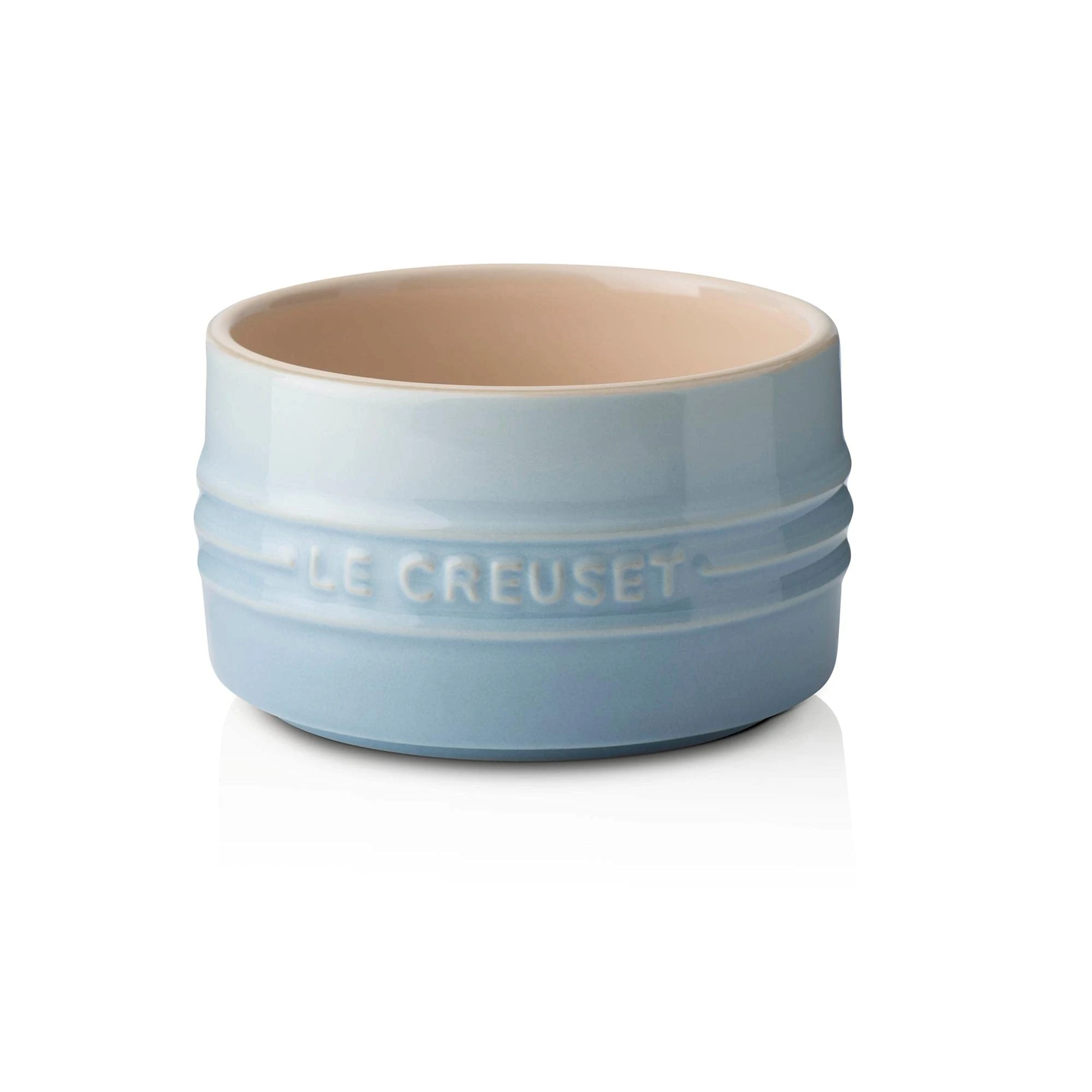 Le Creuset Stoneware Ramekin with Straight Wall, Stackable, 200 ml, Coastal Blue, 70403204200099