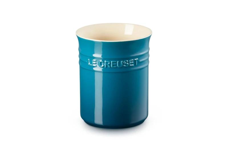 LE CREUSET Stoneware Small Utensil Jar, 1.1 Litres, Deep Teal, 71501116420001