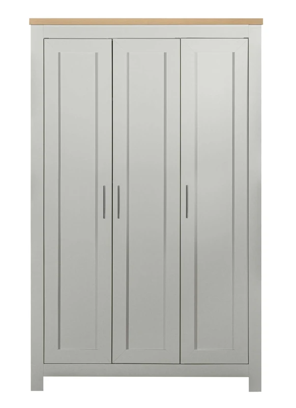 Birlea Highgate 3 Door Wardrobe Grey & Oak Effect
