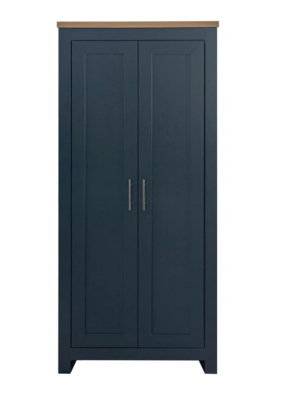 Birlea Highgate 2 Door Wardrobe Navy Blue & Oak Effect