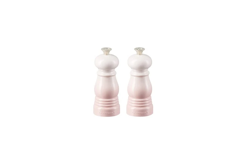 Le Creuset Classic Salt and Pepper Mill Set, Personal Use, Chip-Resistant ABS Plastic, Anti-Corrosion, 11 cm, Shell Pink, 44900117770000