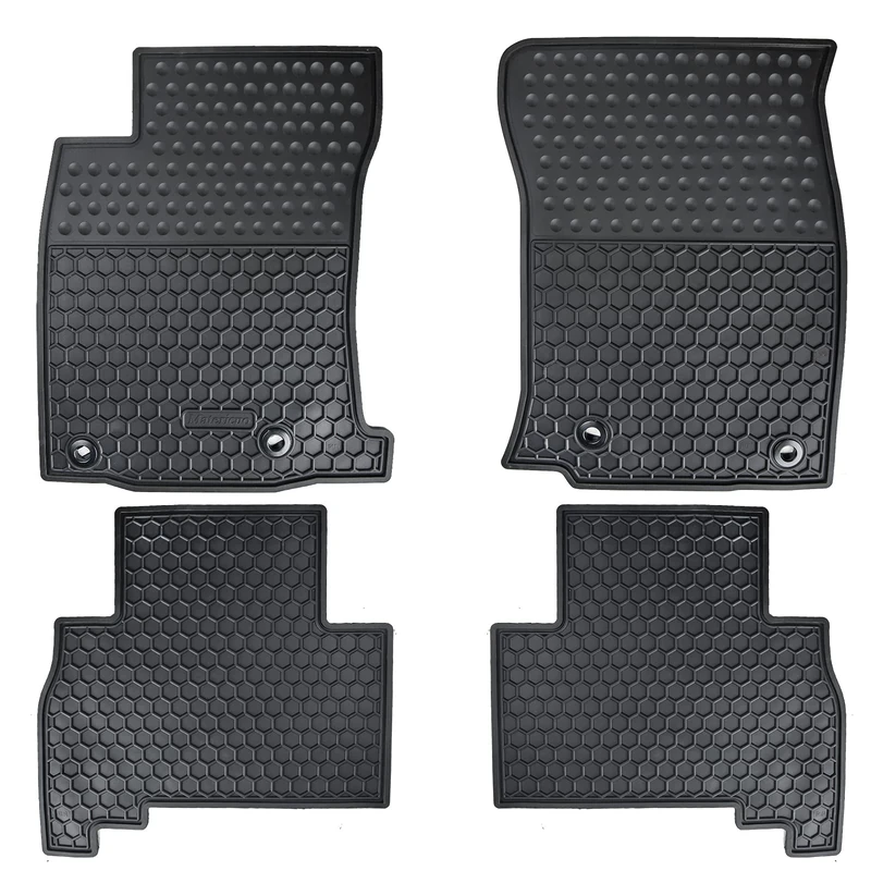 Matericuo Car Floor Mats Custom Fit for Toyota 4Runner 2013-2023 & Lexus GX460 2014-2022 Full Black Rubber Auto Liner Mats All Weather Protection Heavy Duty Odorless