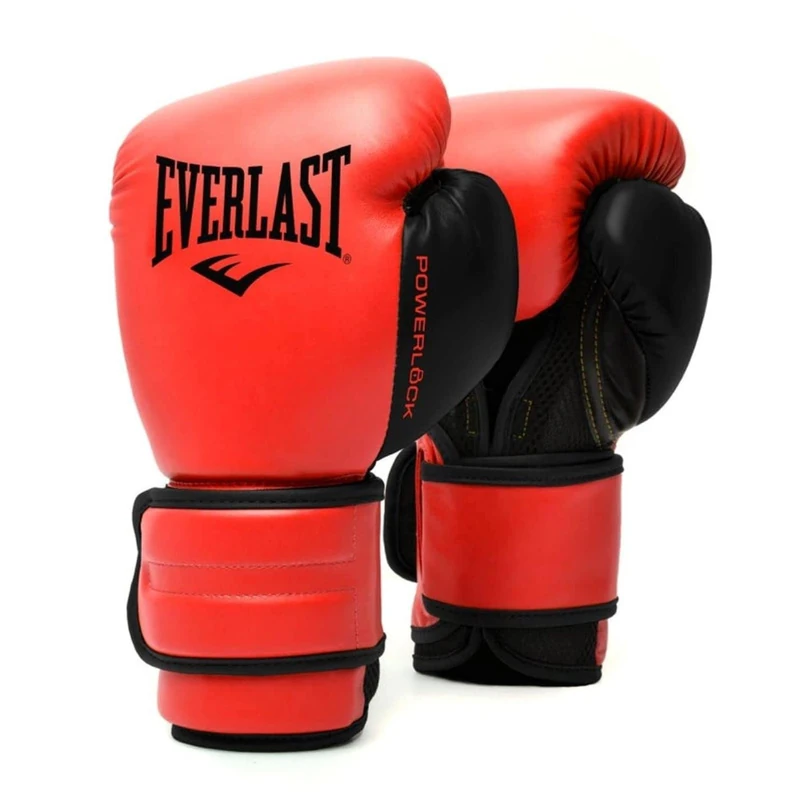 Everlast Unisex Powerlock Training Gloves Red 10oz