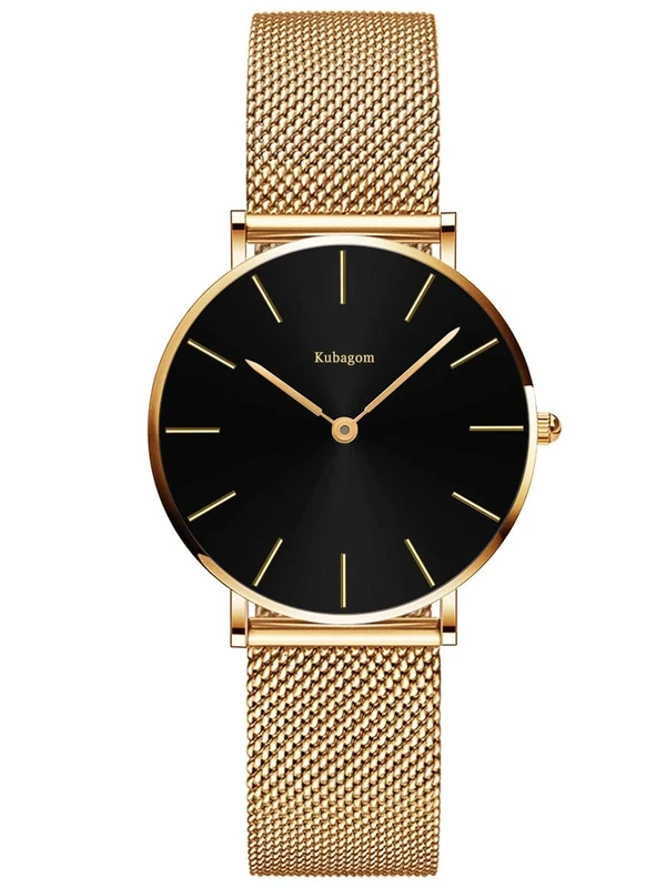 Kubagom Women's Ultra Thin Stainless Steel Mesh Watch