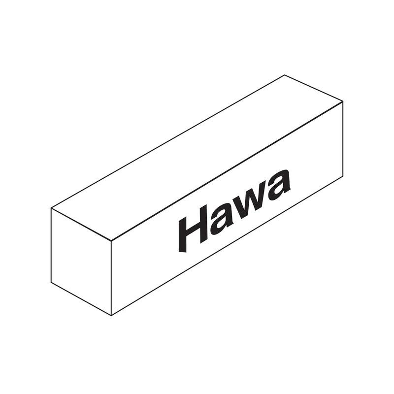 HAWA Clipo 16 Damping System (Sliding Door Fitting), Door Damper for 2 Sliding Doors up to 8 kg