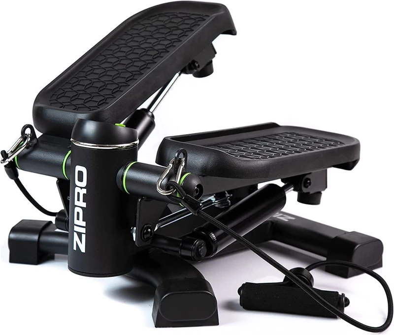 Zipro Roam Stepper Mini Fitness Device with LCD Training Computer with Many Functions Fitness Training for Home Exercise Bike Swing Stepper for Leg and Butt Training Wear-Free, Black, One Size
