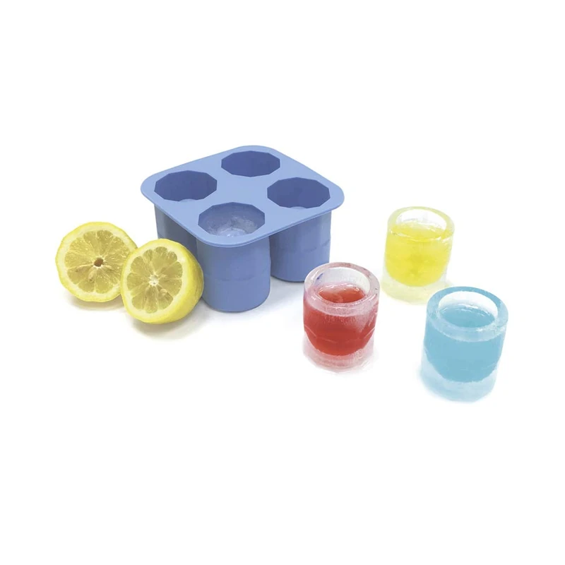 HENDI 679067 Silicone Ice Cube Tray, Shot Glass, 122 mm x 122 mm x 60 mm, Pack of 48