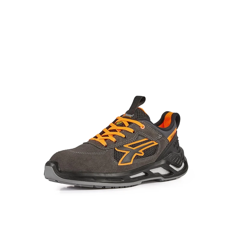 U-POWER Ryder Men's Safety Shoes - Grey/Orange, Size 11.5 UK - Image 1