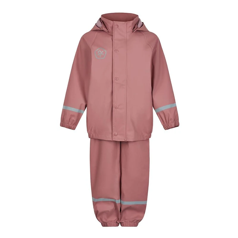 Color Kids Unisex Children's Rain Set Solid PU Rain Jacket - - 122 cm