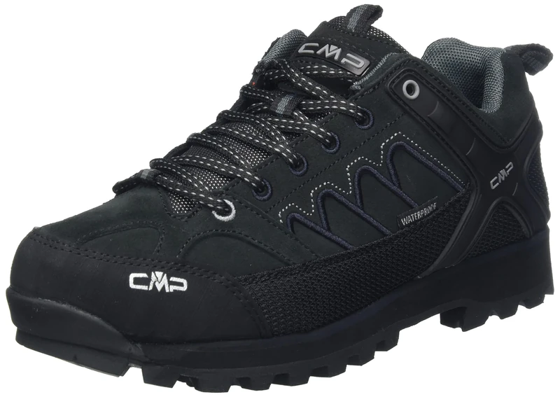 CMP Men's Moon Low Trekking Shoes WP, Black, 10.5 UK