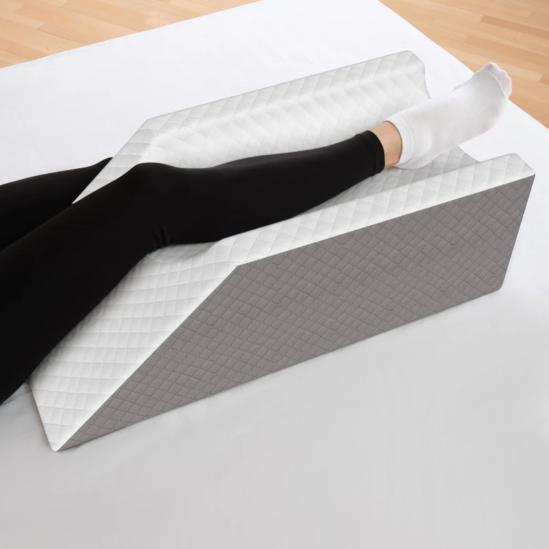 Kӧlbs Leg Elevation Pillow | Post Surgery | Stylish Chic Jacquard Cover | Ankle Knee Support Pillow for Injury After Surgery (Single Leg) - Image 1