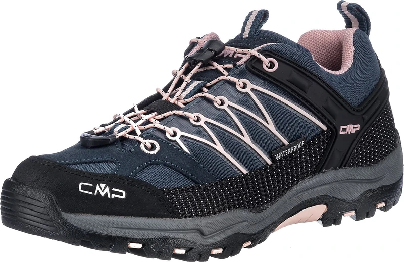 CMP Kids Rigel Low Trekking Shoes WP, Asphalt-Rose, 2 UK